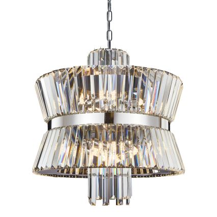 Luster na lancu AURELIA 12xE14/40W/230V mat krom