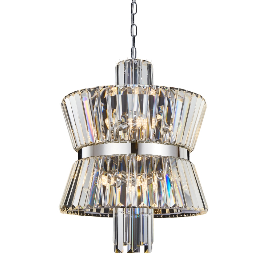 Luster na lancu AURELIA 8xE14/40W/230V mat krom