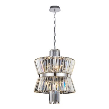 Luster na lancu AURELIA 8xE14/40W/230V mat krom