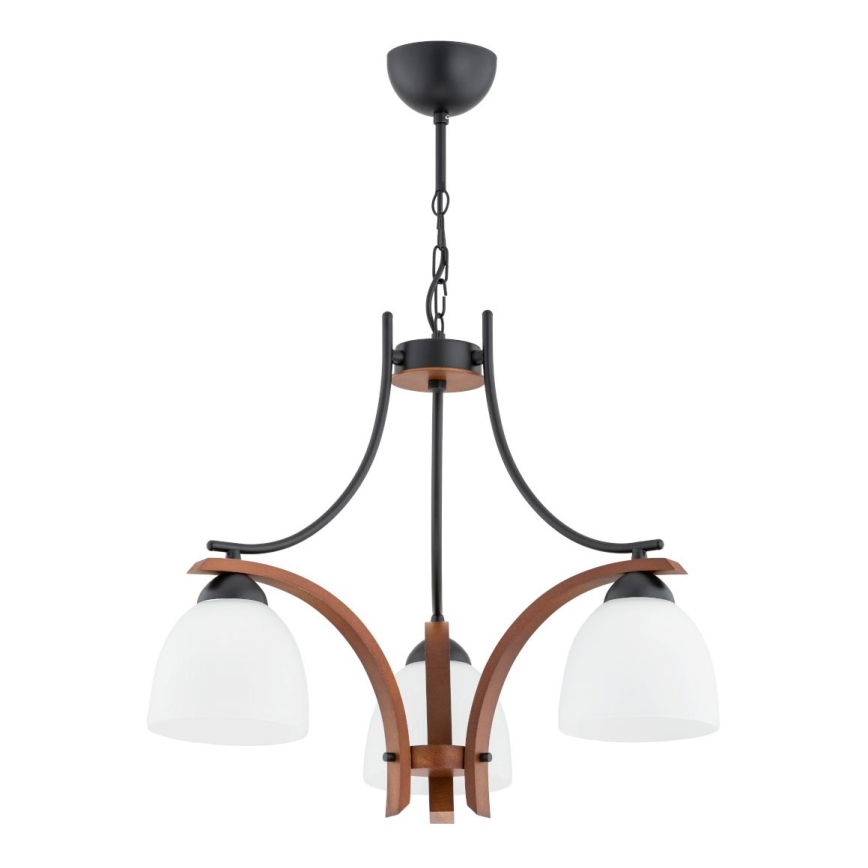 Luster na lancu BAFIA 3xE27/15W/230V smeđa