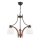 Luster na lancu BAFIA 3xE27/15W/230V smeđa