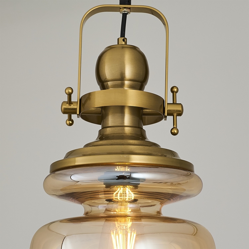 Luster na lancu BOTTLE 1xE27/40W/230V zlatni