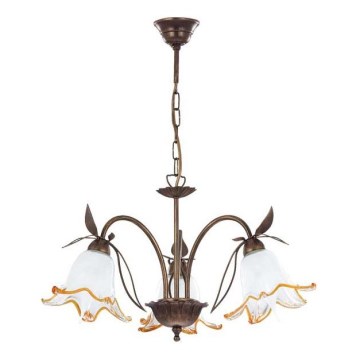 Luster na lancu BRAGA 3xE27/15W/230 brončana