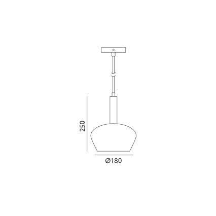 Luster na lancu CASA 1xGU10/25W/230V