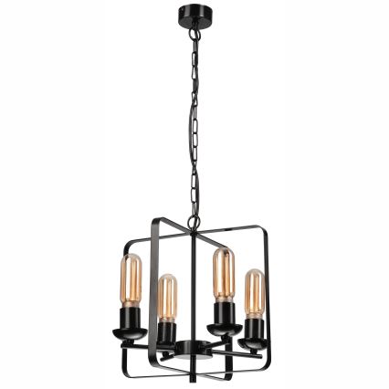 Luster na lancu CEDRIC II 4xE27/60W/230V crna