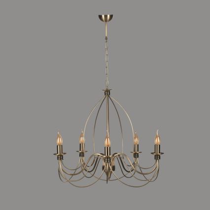 Luster na lancu CLASSIC 5xE14/40W/230V brončani