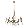 Luster na lancu CLASSIC 8xE14/40W/230V brončani