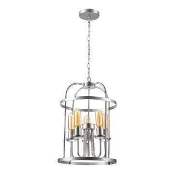 Luster na lancu CONSTANTINE 5xE27/60W/230V mat krom