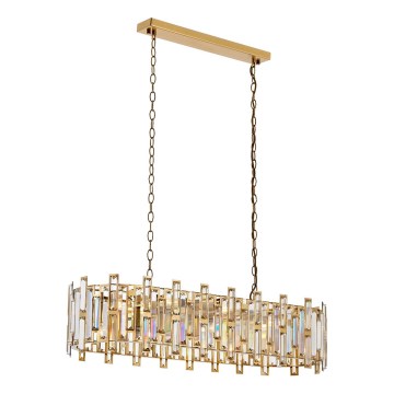 Luster na lancu CRYSTALLINE 13xE14/40W/230V zlatni