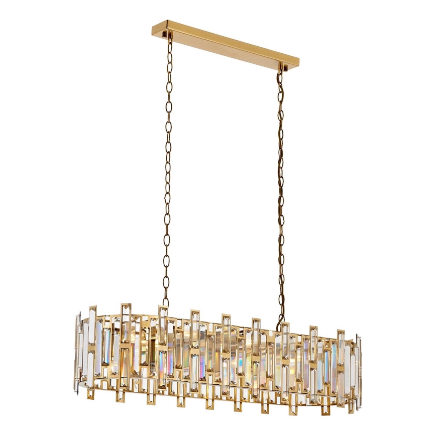 Luster na lancu CRYSTALLINE 13xE14/40W/230V zlatni