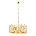 Luster na lancu CRYSTALLINE 6xE14/40W/230V zlatni