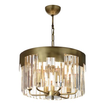 Luster na lancu CRYSTALLINE 6xE27/40W/230V brončana