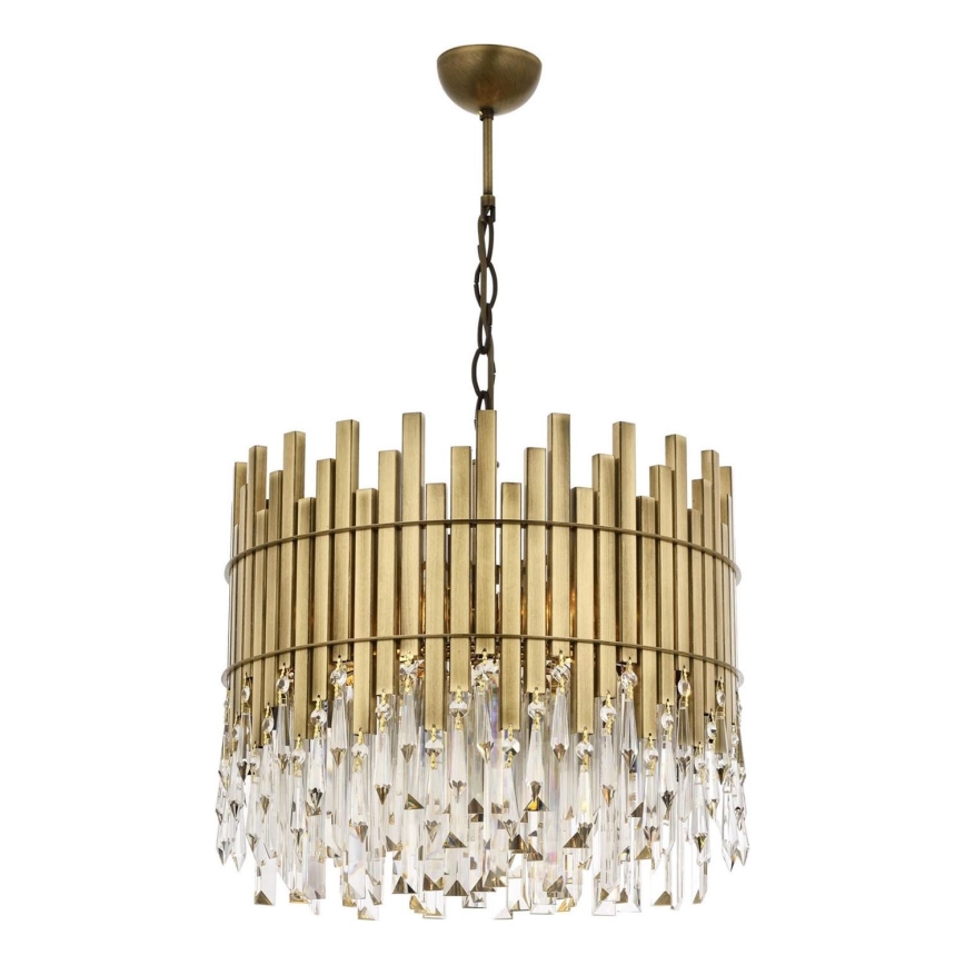Luster na lancu CRYSTALLINE 6xE27/40W/230V promjer 40 cm mesing