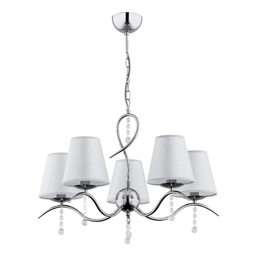 Luster na lancu DIVA 5xE14/10W/230V sjajni krom