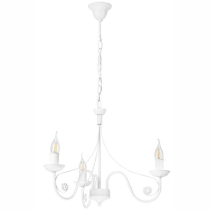 Luster na lancu DONATO 3xE14/40W/230V bijela