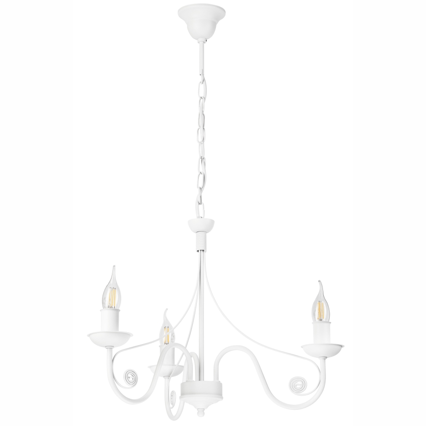 Luster na lancu DONATO 3xE14/40W/230V bijela
