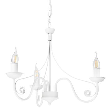 Luster na lancu DONATO 3xE14/40W/230V bijela
