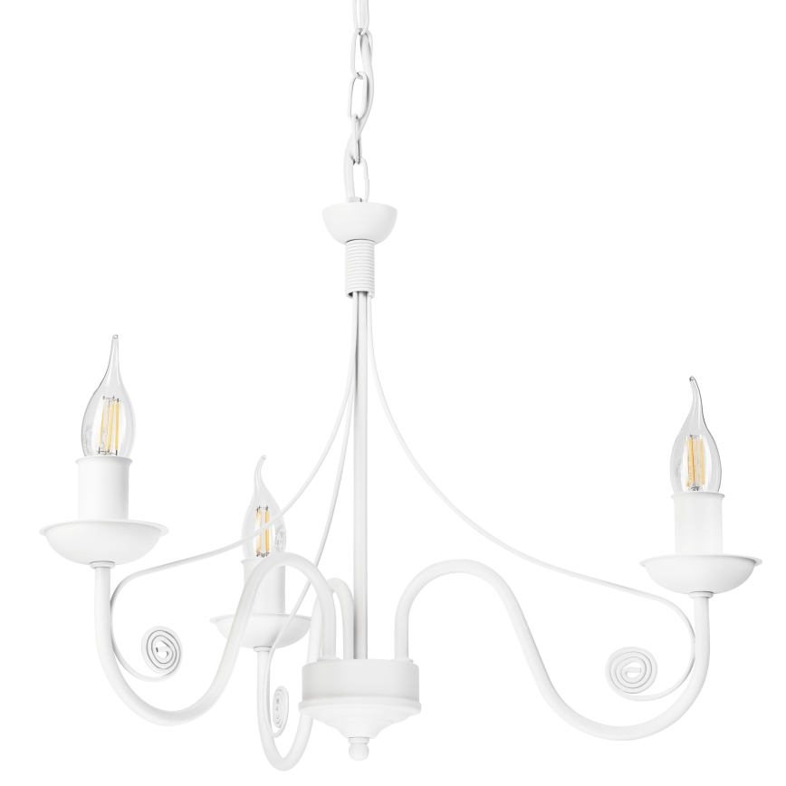 Luster na lancu DONATO 3xE14/40W/230V bijela