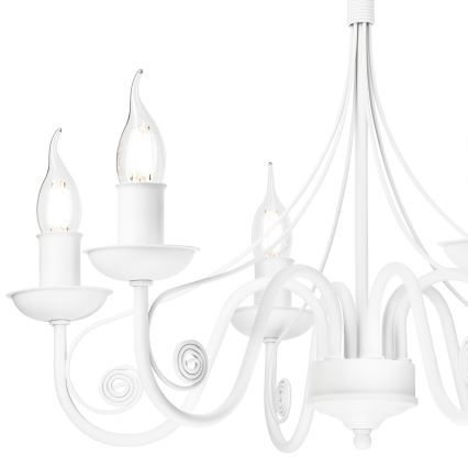 Luster na lancu DONATO 6xE14/40W/230V bijela