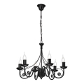 Luster na lancu DONATO 6xE14/40W/230V crna
