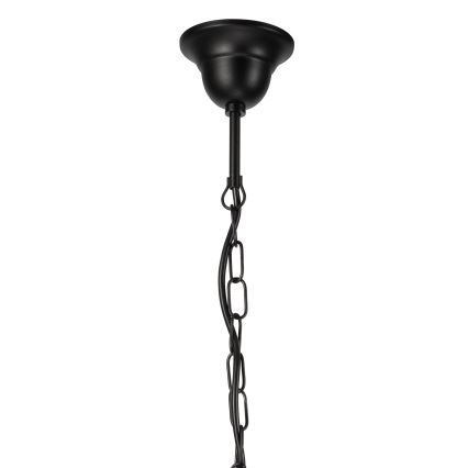 Luster na lancu DONATO 6xE14/40W/230V crna