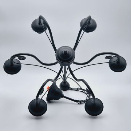 Luster na lancu DONATO 6xE14/40W/230V crna