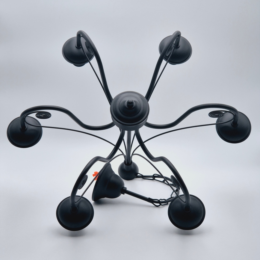 Luster na lancu DONATO 6xE14/40W/230V crna