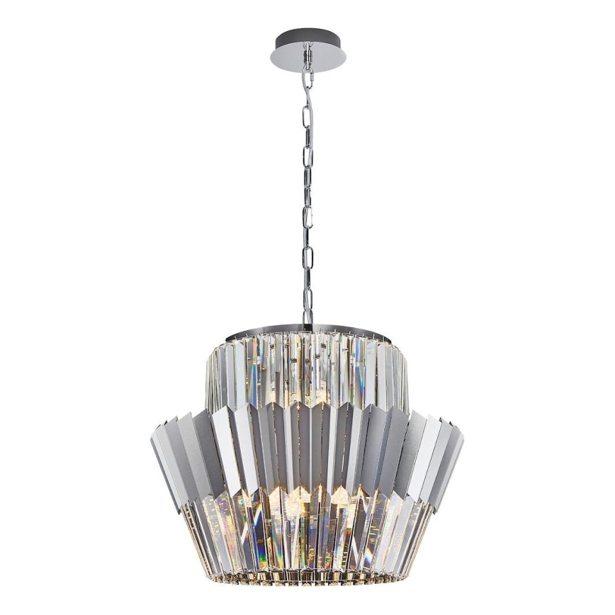 Luster na lancu DONNA 12xE14/40W/230V pr. 55 cm mat krom