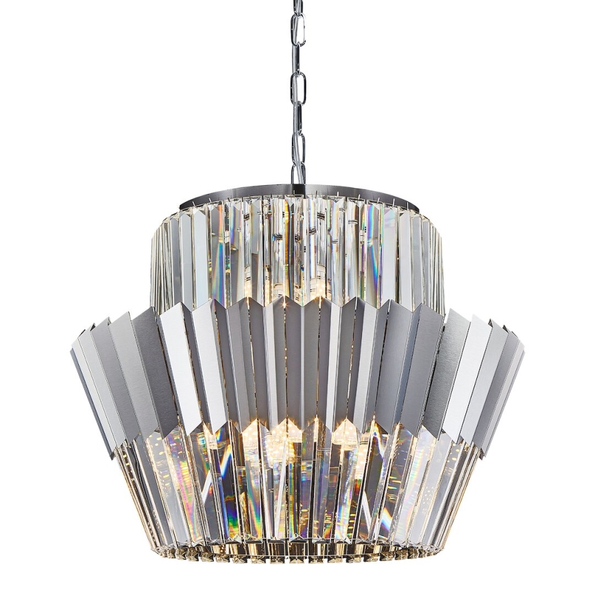 Luster na lancu DONNA 12xE14/40W/230V pr. 55 cm mat krom