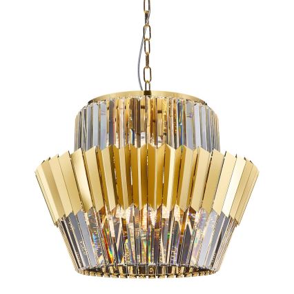 Luster na lancu DONNA 12xE14/40W/230V pr. 55 cm zlatna
