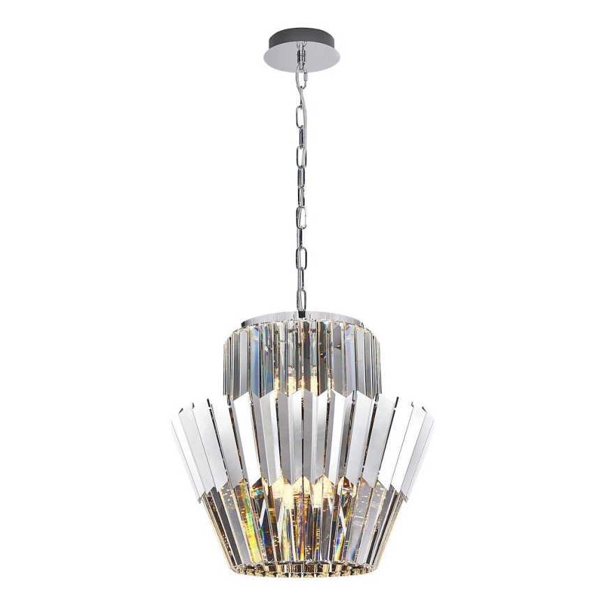 Luster na lancu DONNA 9xE14/40W/230V pr. 45 cm mat krom