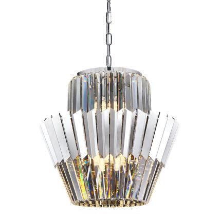 Luster na lancu DONNA 9xE14/40W/230V pr. 45 cm mat krom