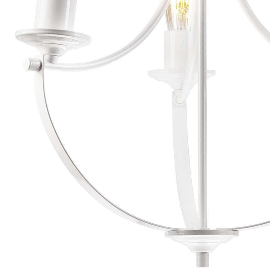 Luster na lancu GINA 3xE27/60W/230V bijela