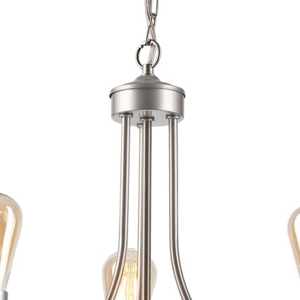 Luster na lancu GINA 3xE27/60W/230V mat krom