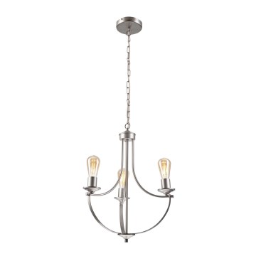 Luster na lancu GINA 3xE27/60W/230V mat krom