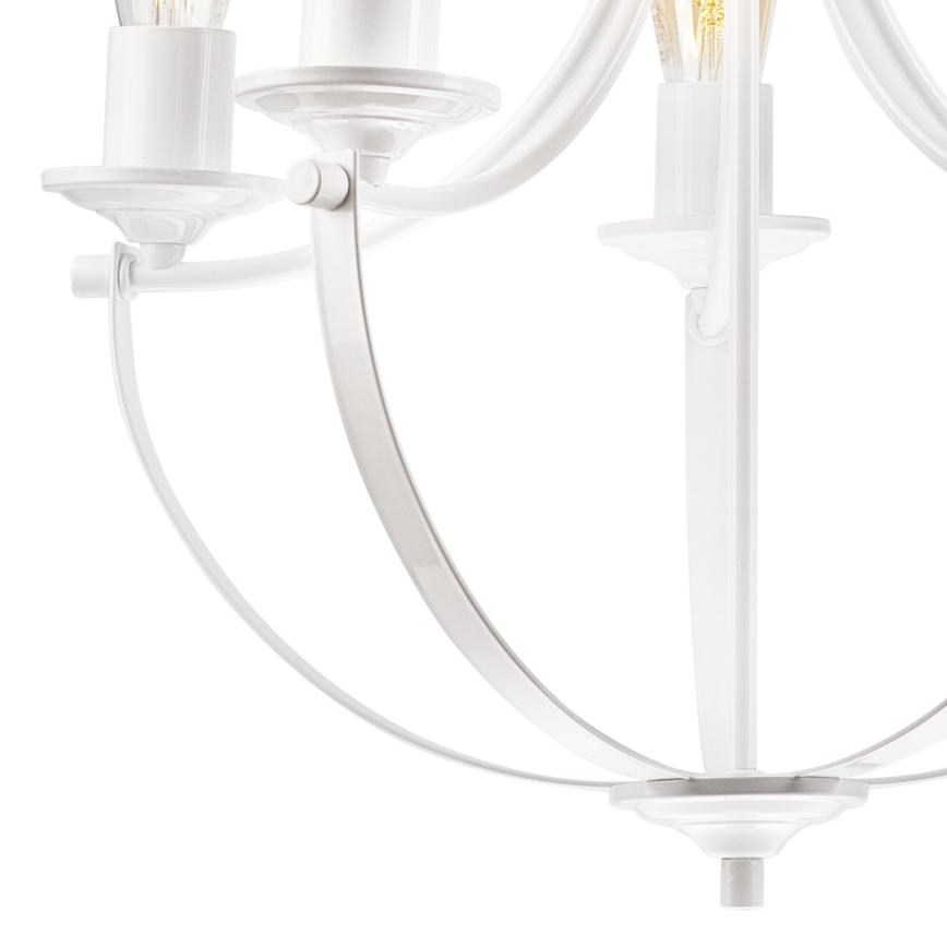 Luster na lancu GINA 5xE27/60W/230V bijela