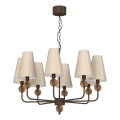 Luster na lancu GRENADA 8xE14/15W/230V bež