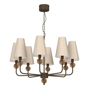 Luster na lancu GRENADA 8xE14/15W/230V bež