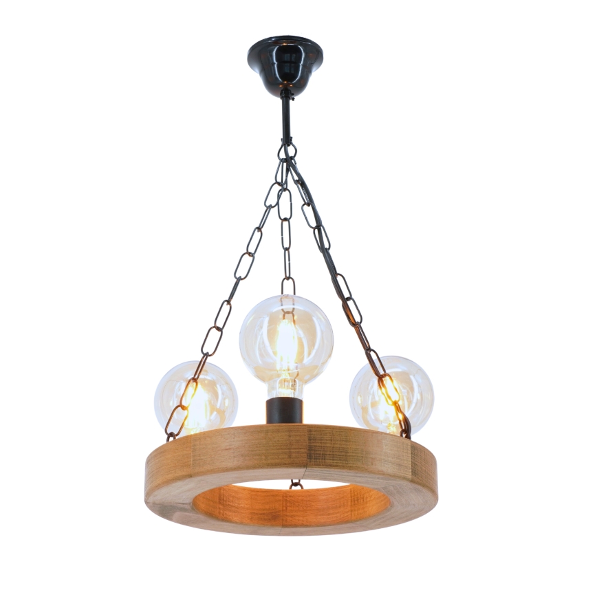 Luster na lancu IOS 3xE27/60W/230V pr. 30 cm bukva - FSC certificirano