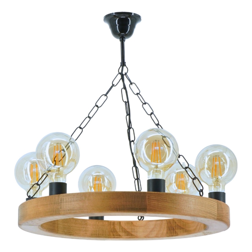 Luster na lancu IOS 6xE27/60W/230V pr. 50 cm bukva - FSC certificirano