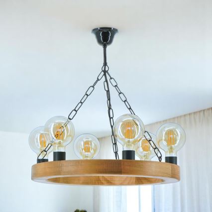Luster na lancu IOS 6xE27/60W/230V pr. 50 cm bukva