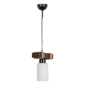 Luster na lancu JASMIN 1xE27/40W/230V smeđa/bijela