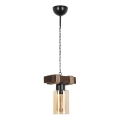 Luster na lancu JASMIN 1xE27/40W/230V smeđi/bež