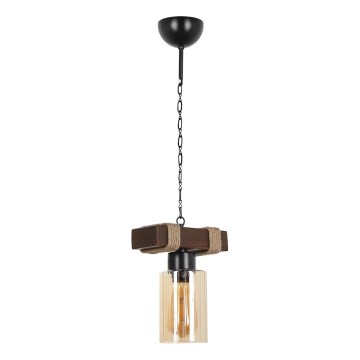 Luster na lancu JASMIN 1xE27/40W/230V smeđi/bež