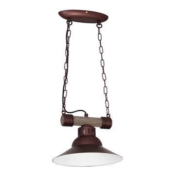 Luster na lancu JOSE 1xE27/60W/230V borovina