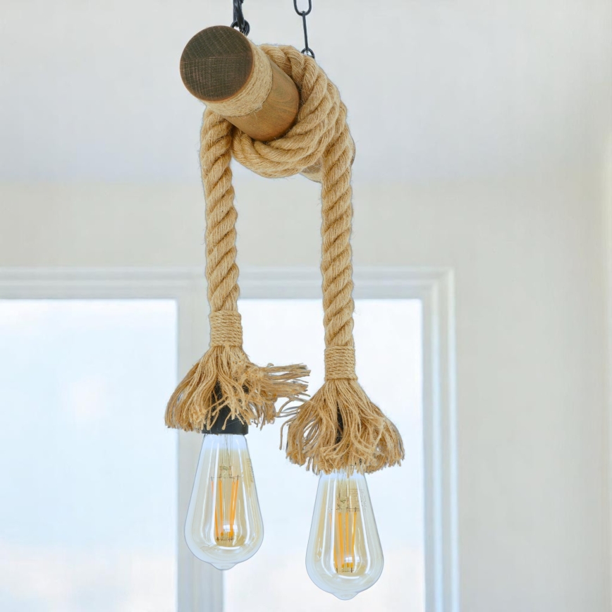 Luster na lancu KOS 2xE27/60W/230V bukva