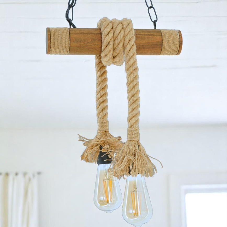 Luster na lancu KOS 2xE27/60W/230V bukva