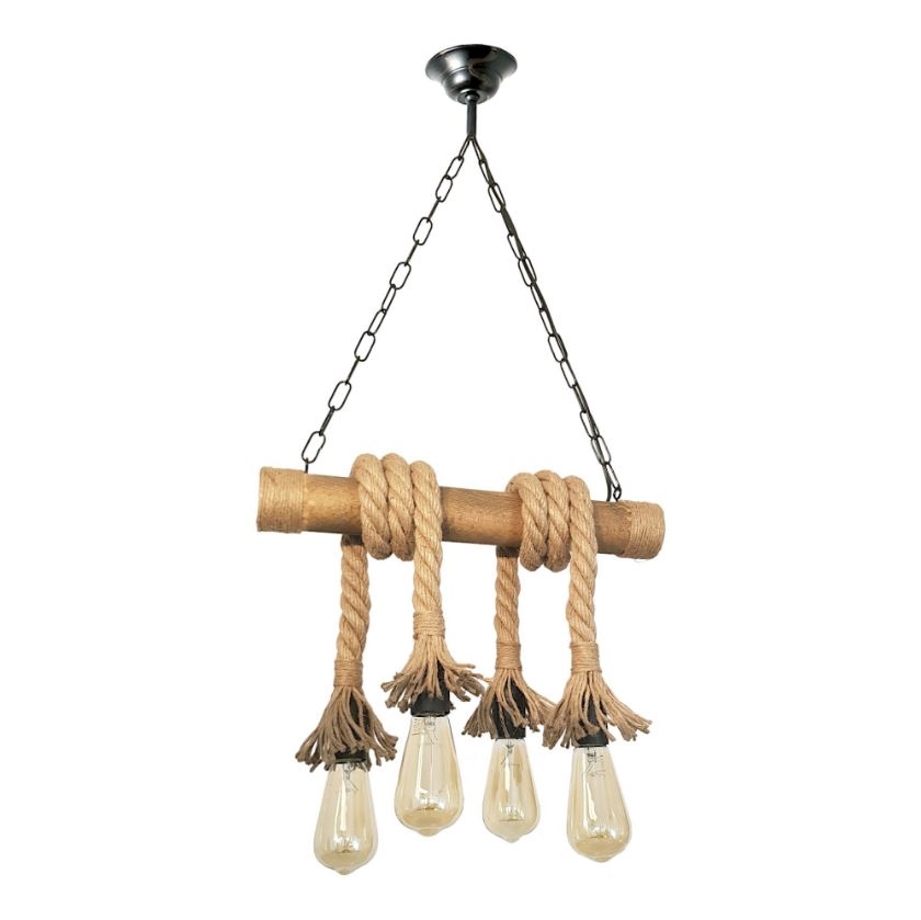 Luster na lancu KOS 4xE27/60W/230V bukva - FSC certificirano