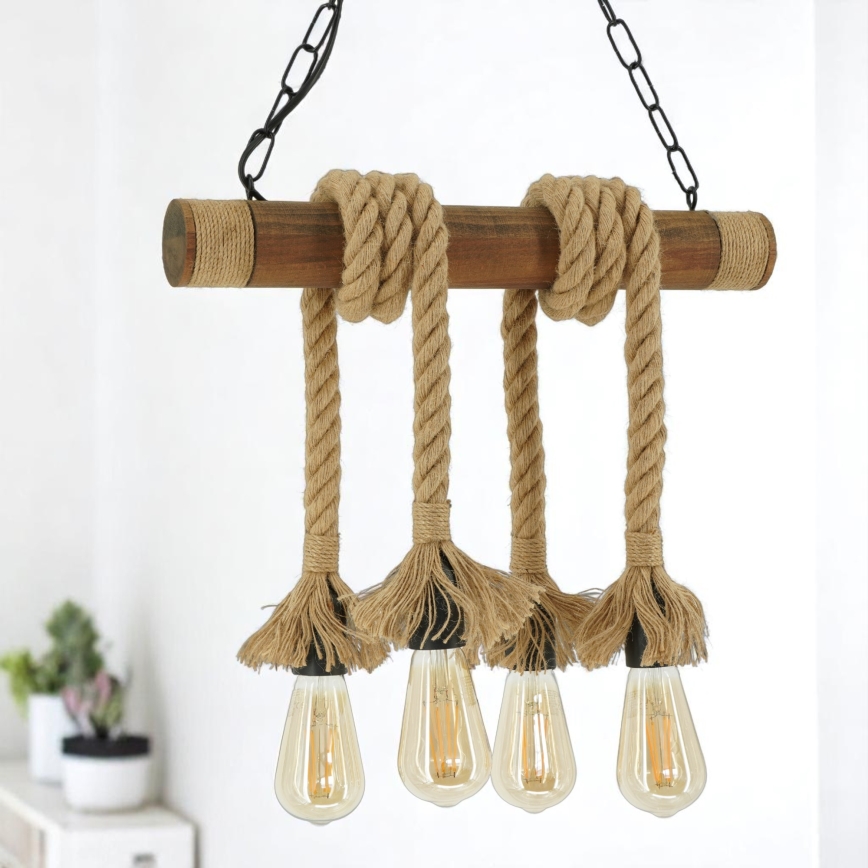 Luster na lancu KOS 4xE27/60W/230V bukva - FSC certificirano