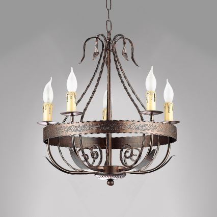 Luster na lancu LOARA 10xE14/60W/230V